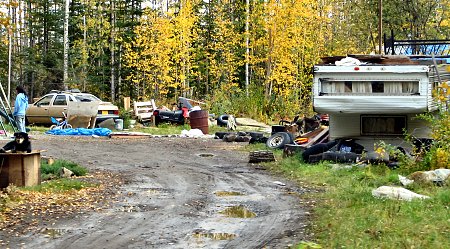 Typisches Haus in Circle am Yukon River